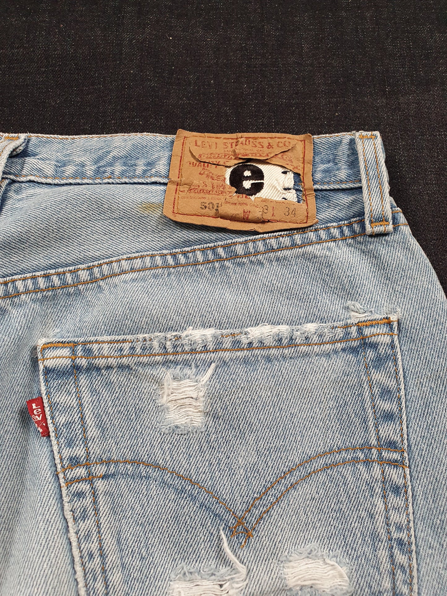 1995 501 Levi's loose style reworked (unisexe)