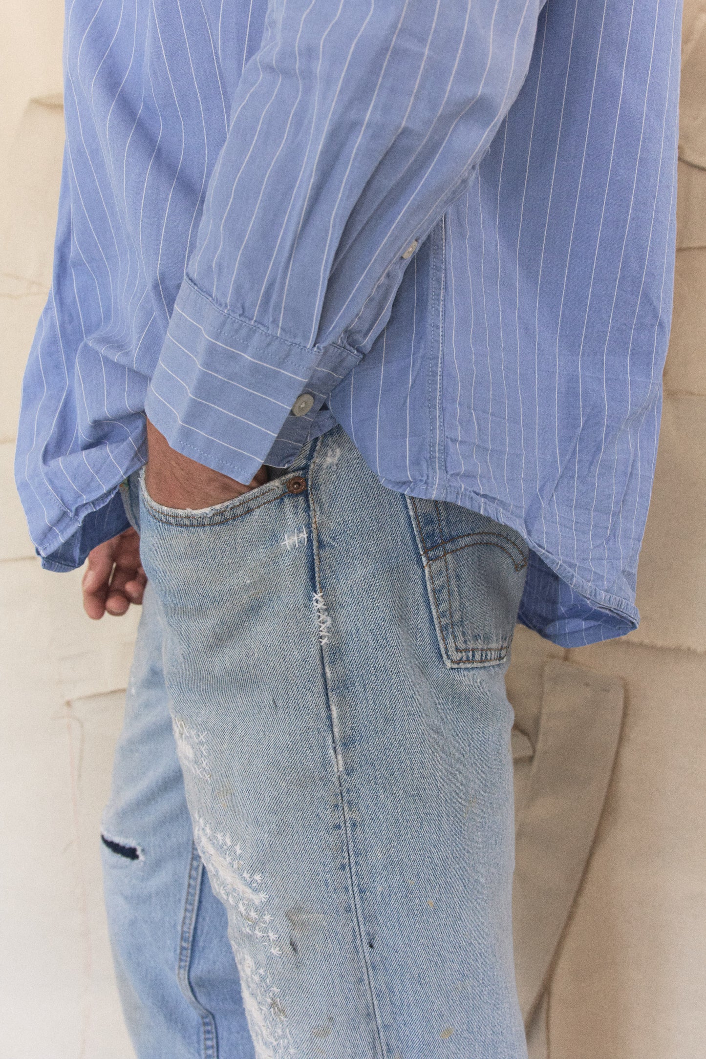 1995 501 Levi's sashiko and boro repaired (unisexe)